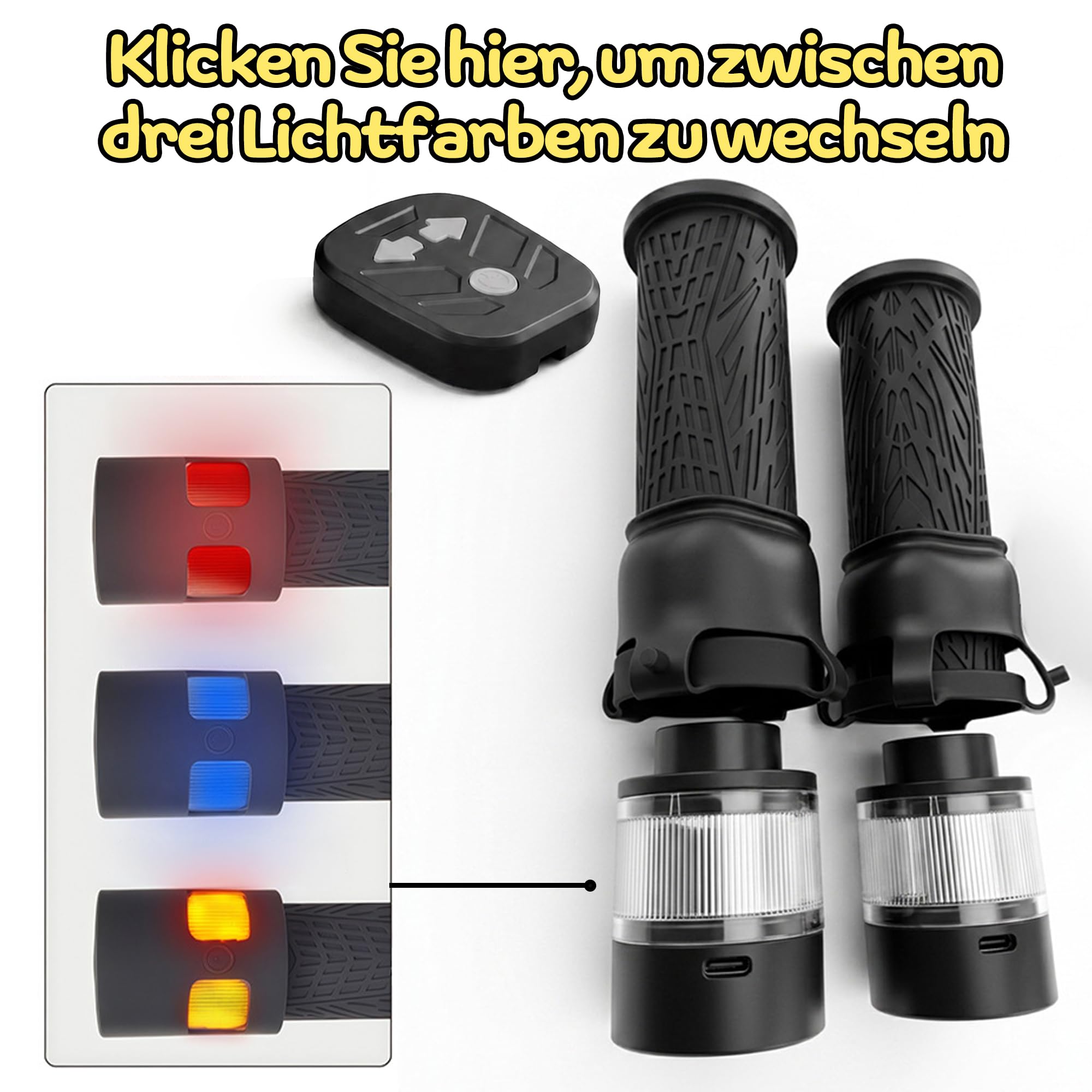 Luz de manillar para scooter, luz de advertencia