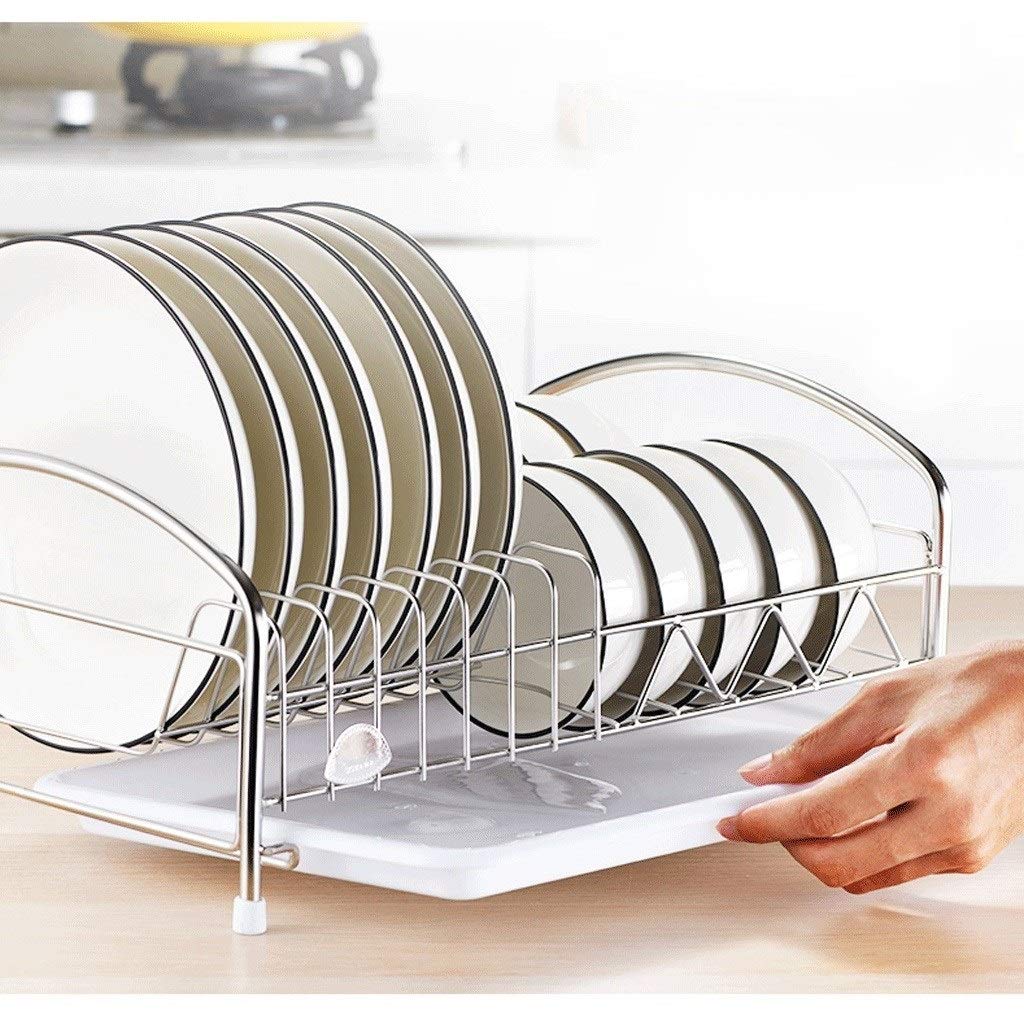 Geschirrkorb Abtropfbrett 304 Edelstahl Abtropfbrett Herausnehmbare Besteckhalter Geschirr Teller Stäbchen Besteck Storage Rack Geschirr Abtropfgestell