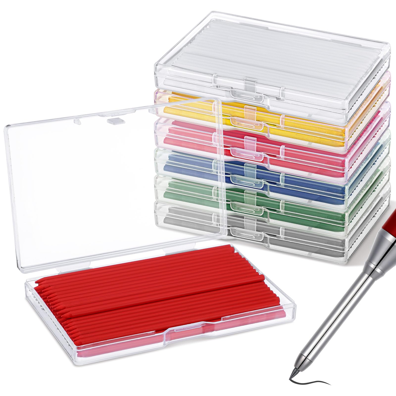 Spakon 300 Pcs 2.8mm Carpenter Pencil Refills Lead, Multicolor