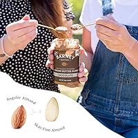 Vista 3 de BARNEY Mantequilla de almendras, chocolate, apta para dieta paleo, KETO, sin OMG, sin piel, 16 onzas