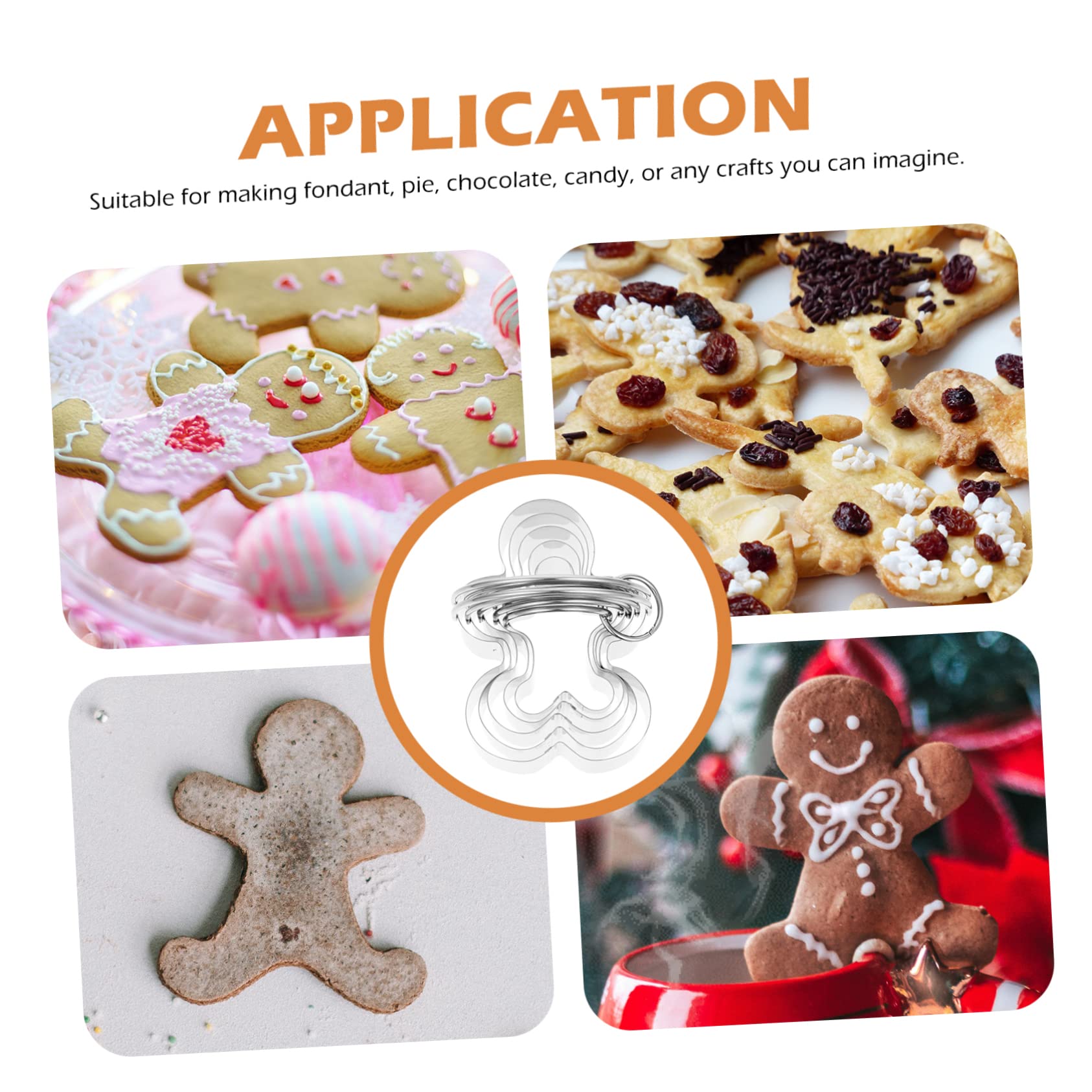TOPBATHY 5 Sätze Ausstechformen keksausstecher selber machen Ingwerkekse Schokoladen-Sandwich-Kekse Käseformen Obst backformen baking form Antihaft-Formen backen Keksformen Rostfreier Stahl