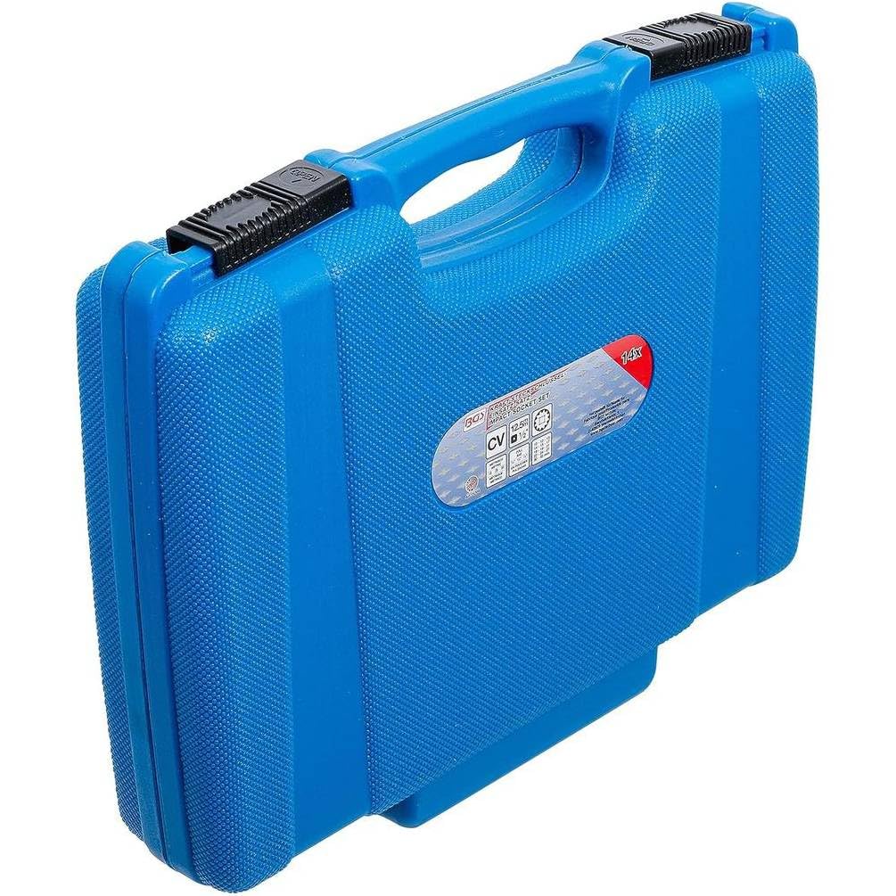 Juego de casquillos de choque Gear Lock 1/2 10-32 mm - 14 piezas - Resistente y práctico, Acero, Pro - D-Work