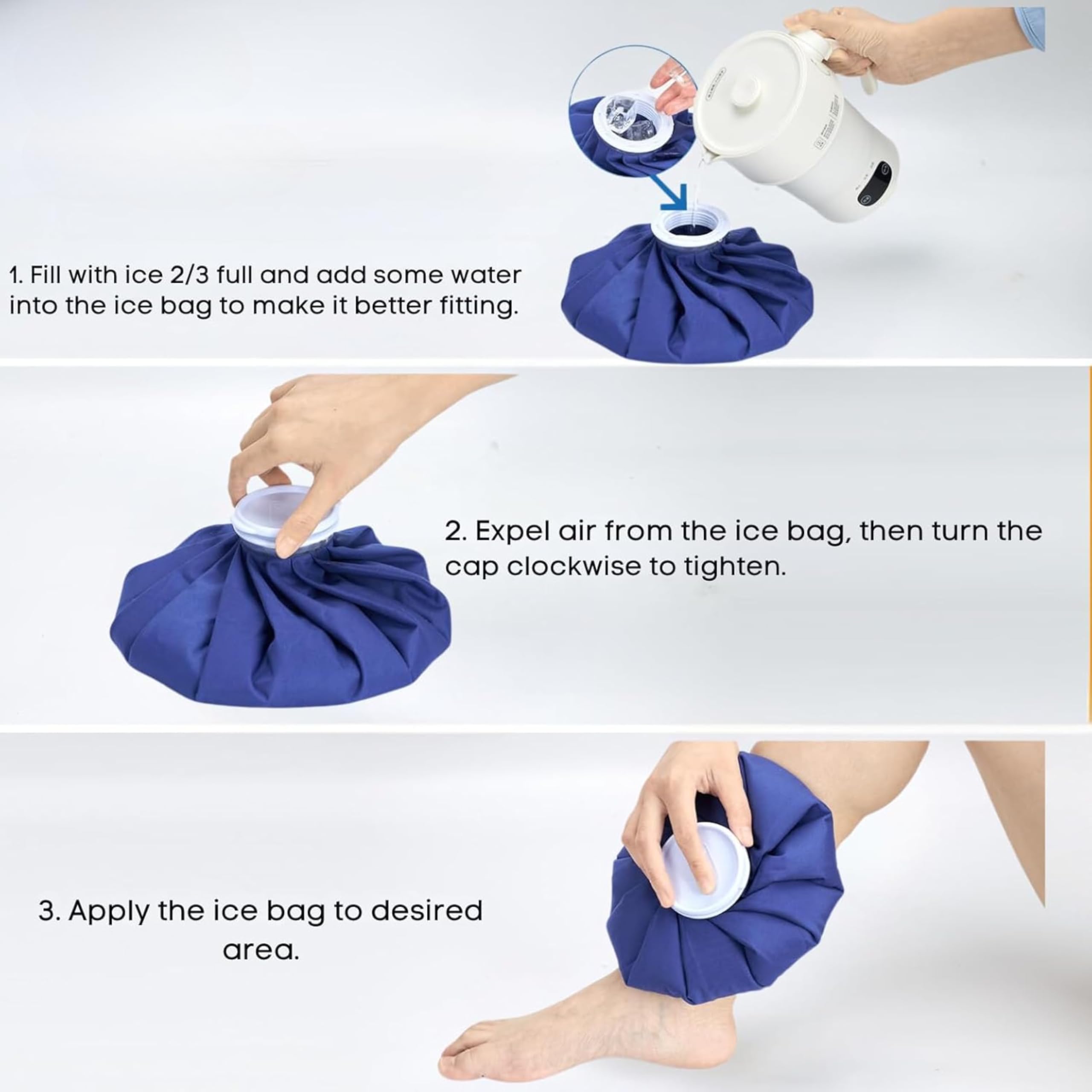 Complete Care Super Deluxe Hot Water Bag And Ice Bag Combo Pack|Heat Therapy for Back Pain|Cramps & Injuries|Durable & Leak-Proof, 2 ltr 2