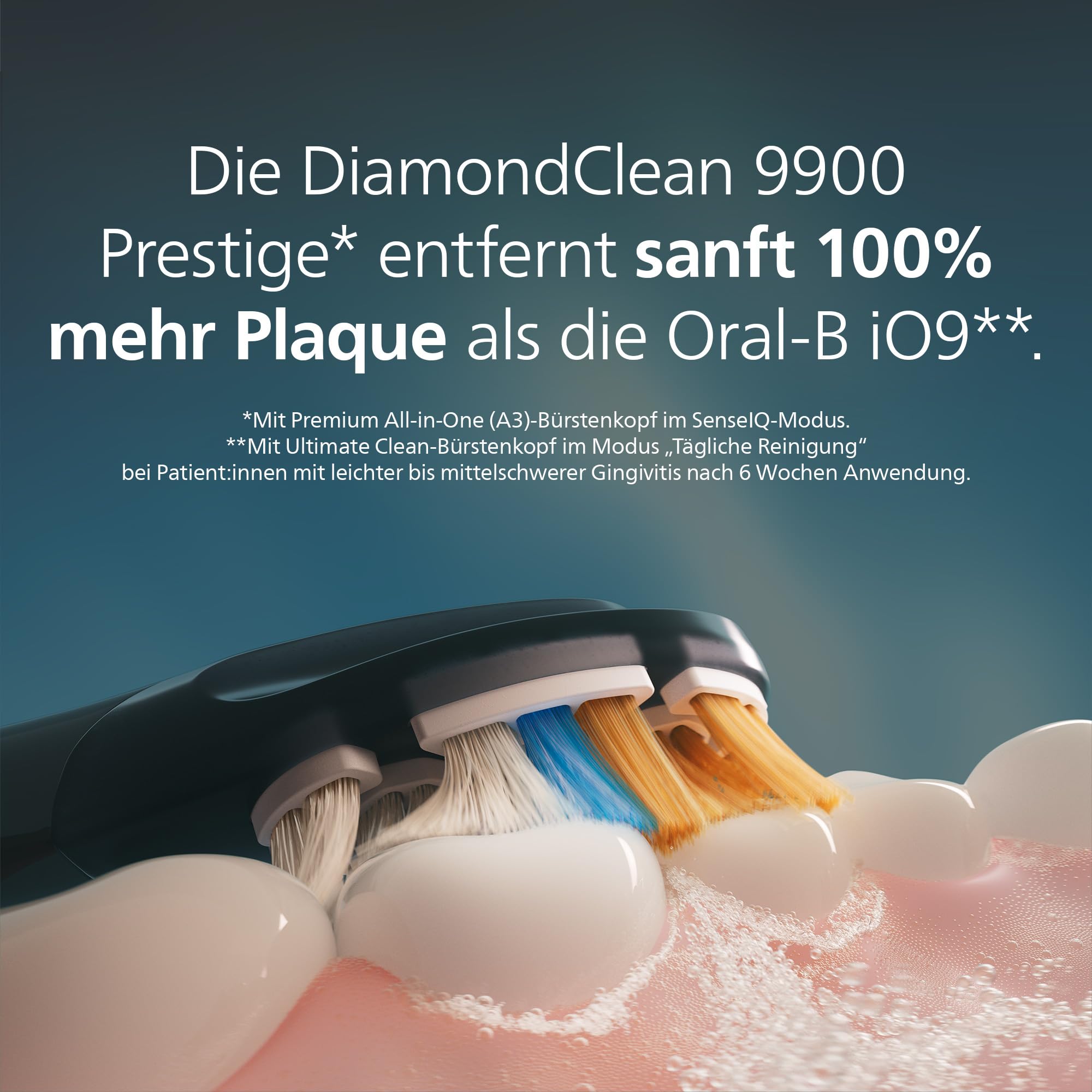 Philips Sonicare Next-Generation DiamondClean 8000 Elektrische Zahnbürste – mit Andruckkontrolle und Feedback, 15 Einstellungen… – Ansicht 2