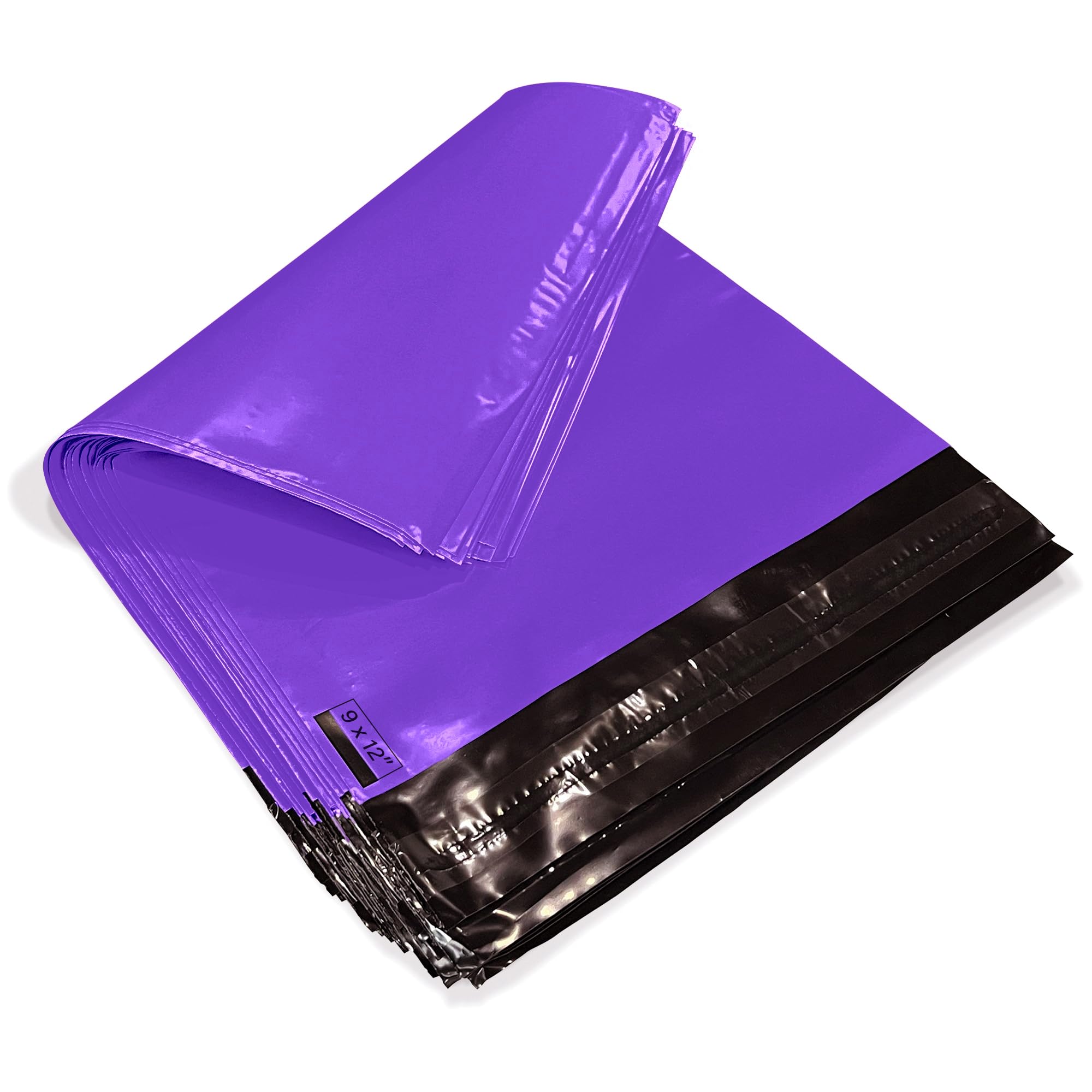 JeeJaan® 50 Pcs Purple Postage Bags 9x12 (228 x 305 mm) Poly Mailers Parcel Bag Strong Recyclable Plastic Poly Mailer Postal Bag Tear-Proof Courier Bag for Envelope & Shipping