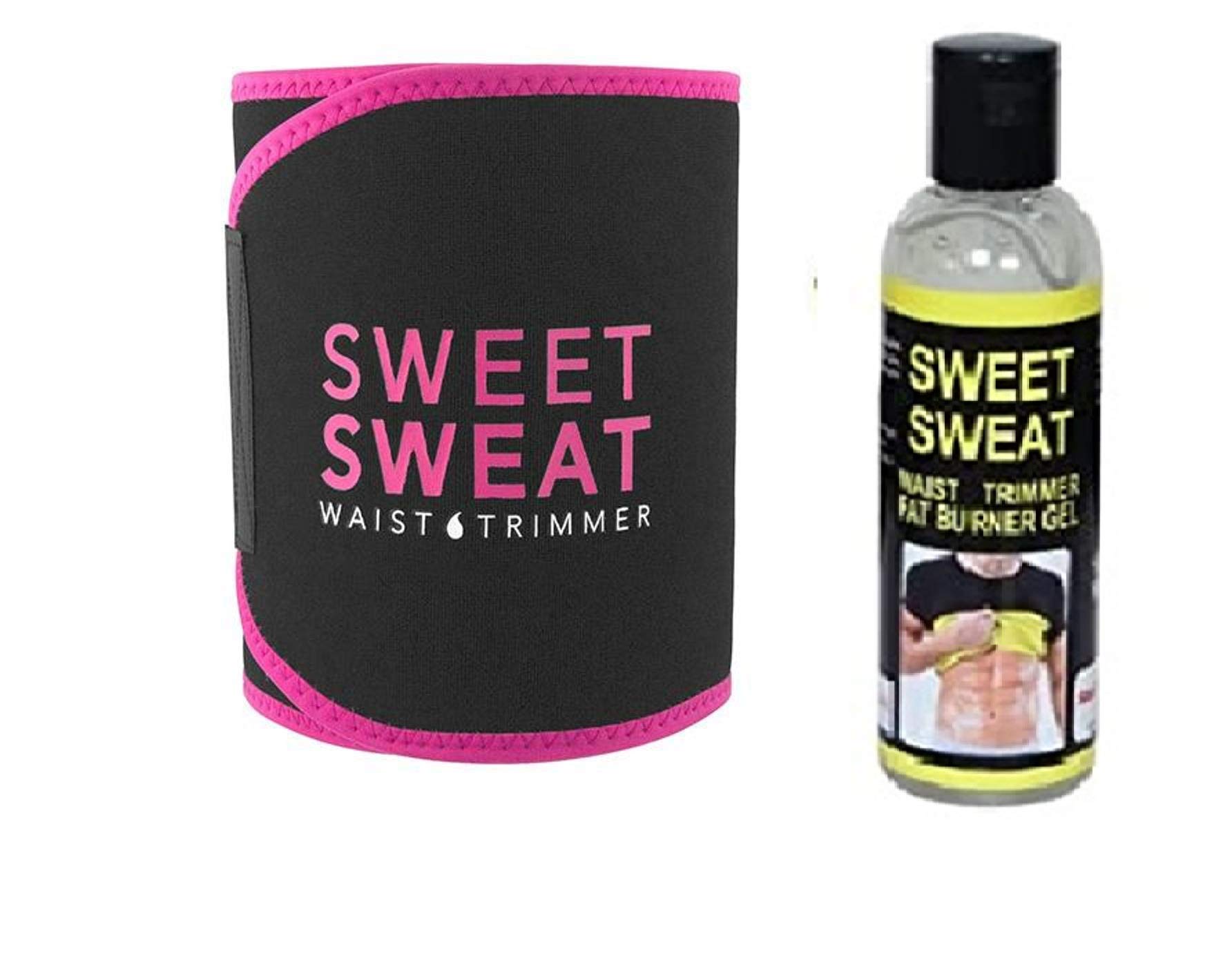 SWEET SWEAT WAIST TRIMMER Waist Trimmer/Tummy Control Belt with Fat Burner Gel Pink-image-10