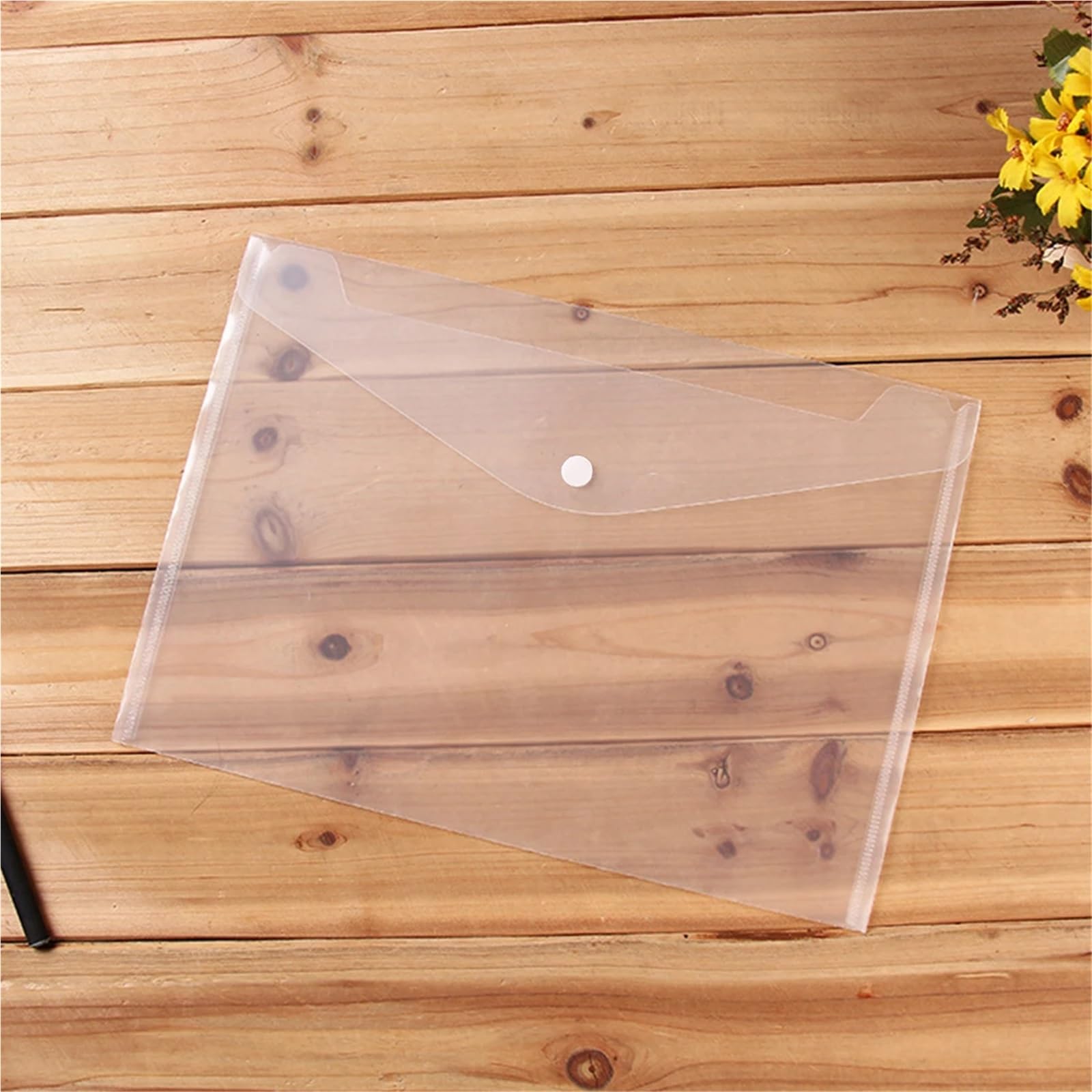 Buste in plastica for documenti A4 con chiusura bottone a pressione Custodia trasparente for for forniture di cancelleria for ufficio domestico 36 pezzi