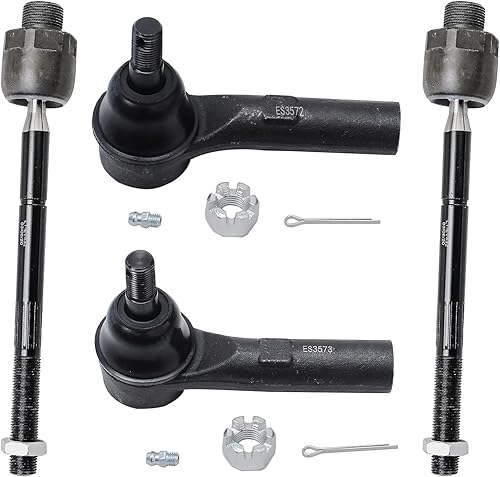 Detroit Axle - Barras de acoplamiento delanteras 4WD para Dodge Dakota 2000-2004 Durango 2000-2003 2 extremos de barra de acoplamiento internos 2