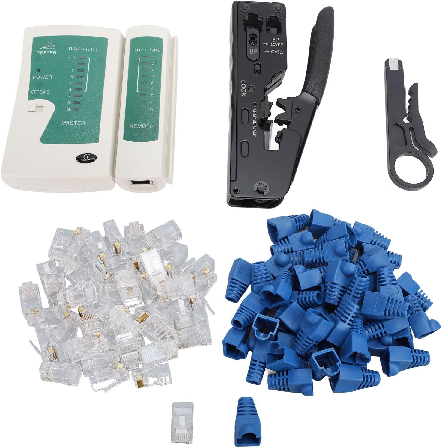 Ethernet Crimping Tool, RJ45 Crimp Tool Multifunctional Simple Wide Usage Compact for RJ45 RJ11 RJ12