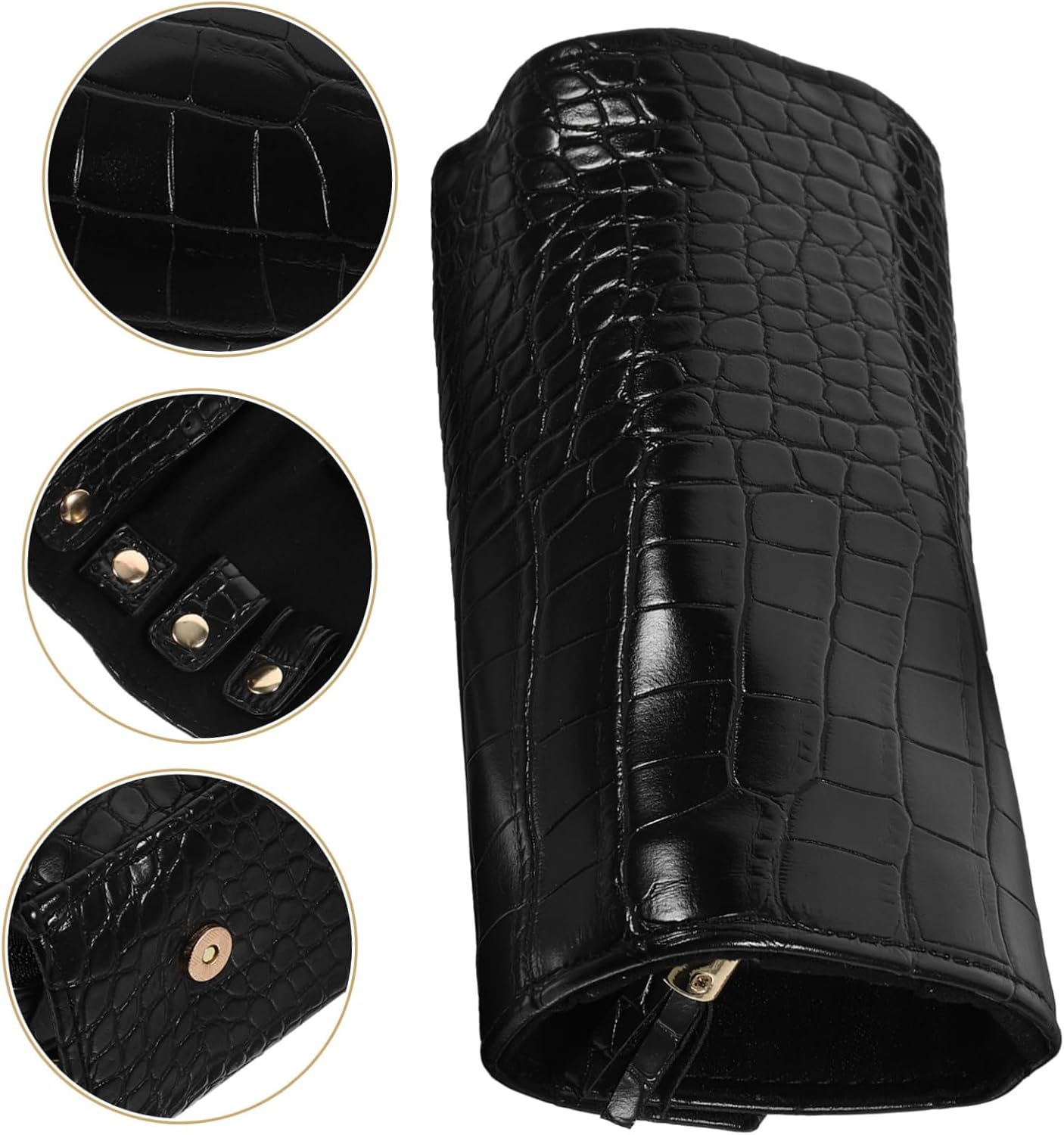 VOSAREA Portable Jewelry Roll Organizer Travel Jewelry Storage Bag for Rings Earrings and Necklaces Capacity Craftsmanship for Family and Friends