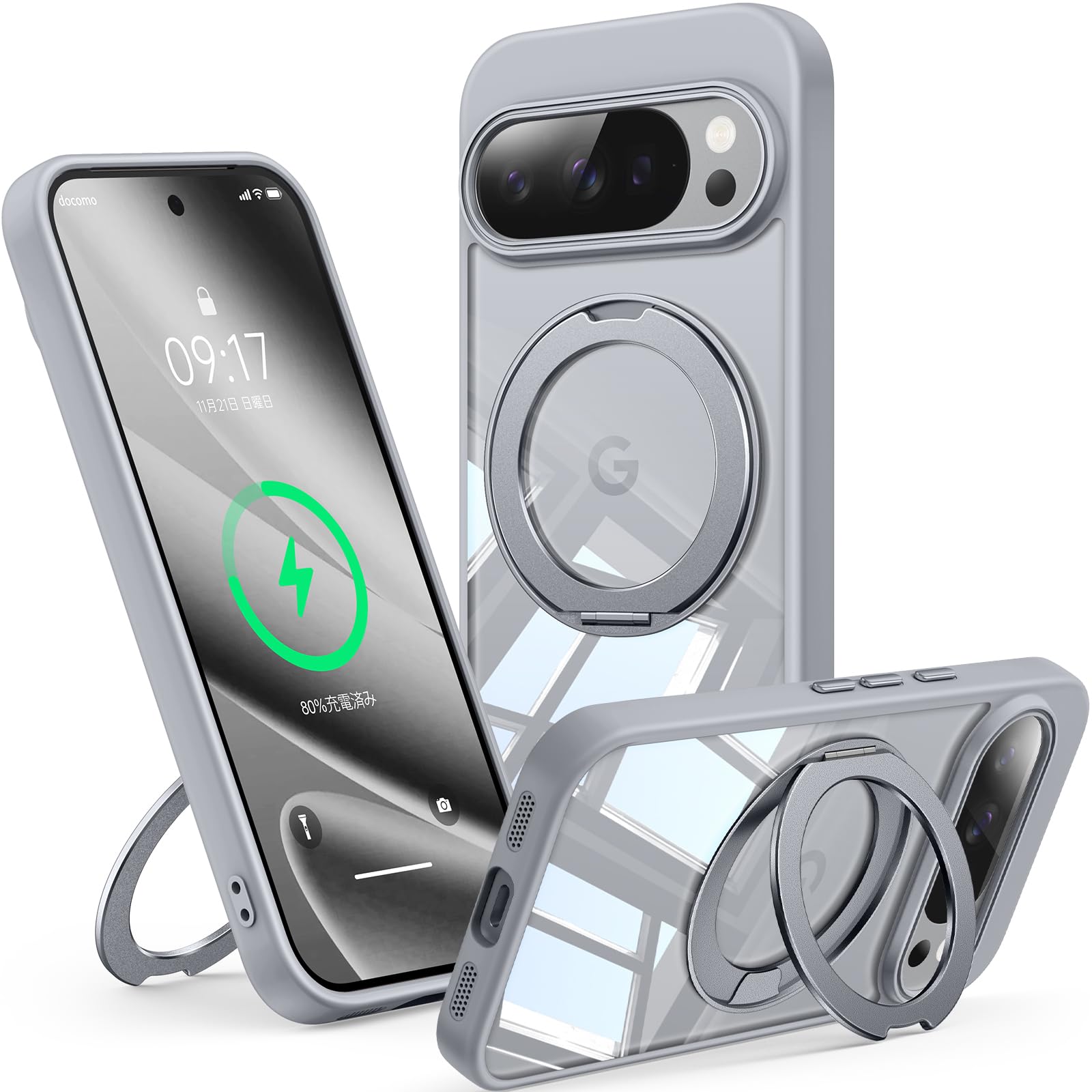 Amazon.co.jp: 【360°回転スタンド・縦横両対応】FONKCASE Google