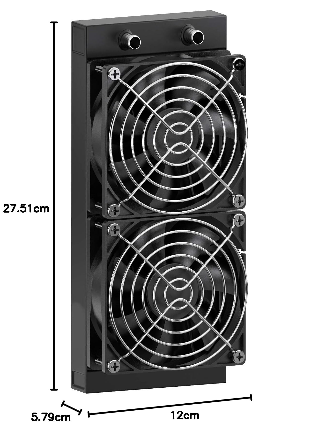 Clyxgs Chłodzenie wody, 12-rurowy aluminiowy wymiennik ciepła z wentylatorem do komputera PC CPU system chłodzenia wody DC 12 V 240 mm