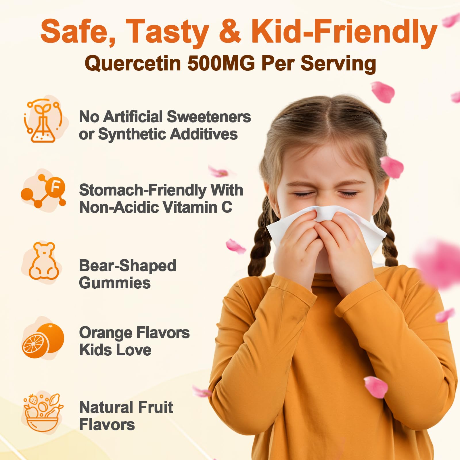 Quercetin 500mg Gummie for Kids Quercetin Supplements 60 Gummies — Amazon image 4