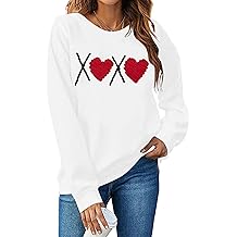 Valentines Heart Sweatshirts For Women Love Sweatshirt Cute Heart Graphic Sweater Casual Patch Pullover Tops