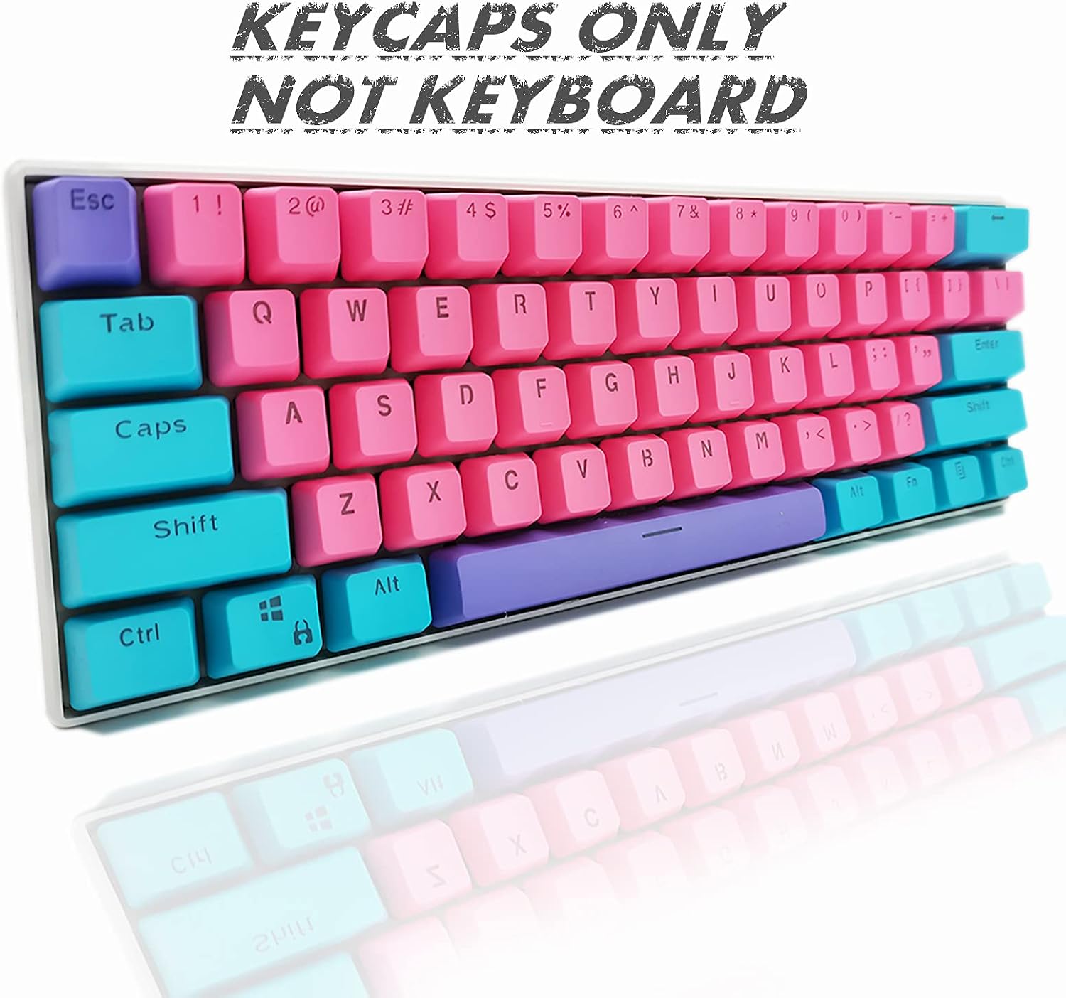 GTSP PBT Backlit Keycaps 60 Percent with 6.25U Space Bar OEM Profile for Cherry MX Switch Mechanical Gaming Keyboard (Zhri) image 2