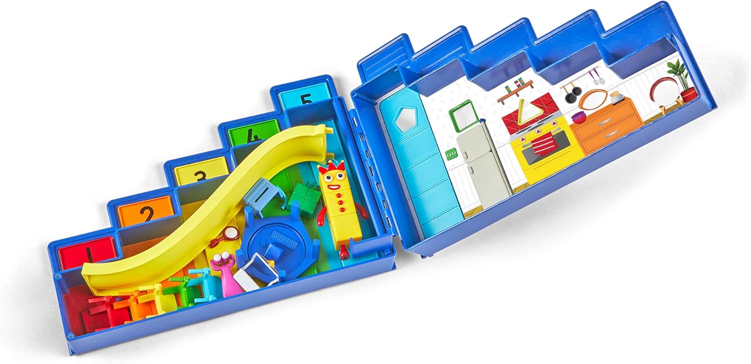 Learning Resources Numberblocks Step Squad Mission Headquarters Deluxe Playset for 3 Years and Older, Includes Collectible Figure Three, Secret Spy Functions and Sticker Sheet