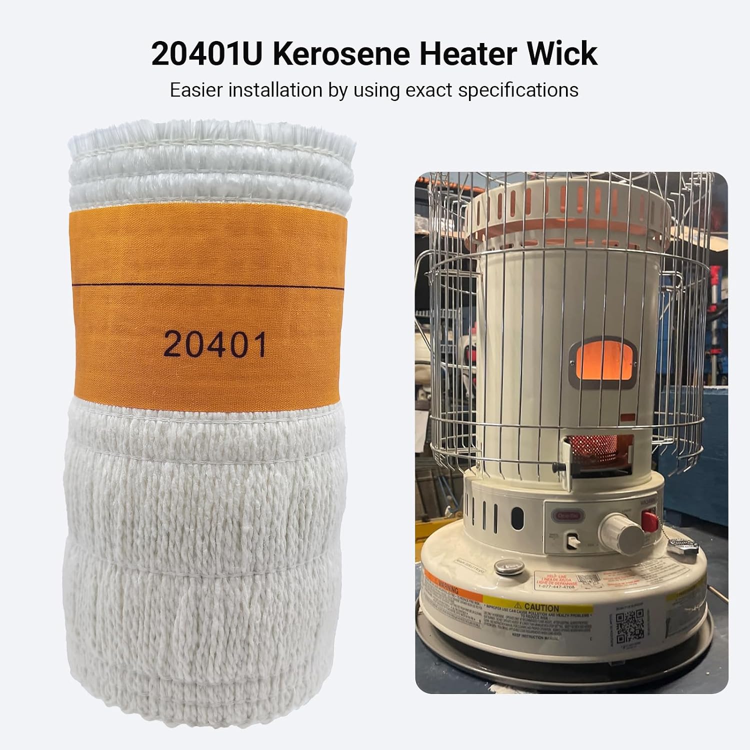 20401U Fiberglass Replacement Wick for Kerosene Heaters 7" Long 5.7" Wide Fits American Wick CT1200 Duraheat DynaGlo RMC55R7