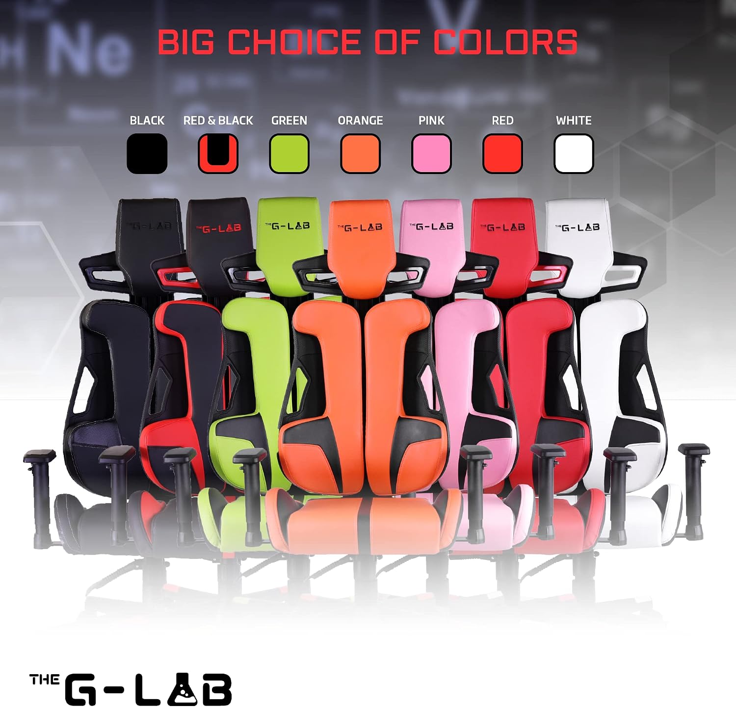 The G-Lab K-Seat Carbon - Sedia da gioco in similpelle - Sedia da gioco ultra robusta - Sedia da gioco poggiatesta imbottito- Seduta da gioco reclinabile a 120-¦ -Seduta da gamer Braccioli 3d- NUOVO - Sedia gaming - Immagine 2
