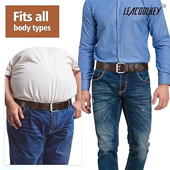LEACOOLKEY 4 cinture skinny da donna in pelle per abiti, cintura sottile per jeans, pantaloni con fibbia in oro, D-nero marrone rosso beige, (100cm)Passt für Taille 66cm-79cm