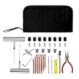45 PCS Tire Repair Kit, Heavy Duty Car Emergency Flat Tire Repair Tools Fix Punctures, Universal Tyre Patch Kit for Cars Trucks Motorcycles ATVs Tractors, Car Accessories
