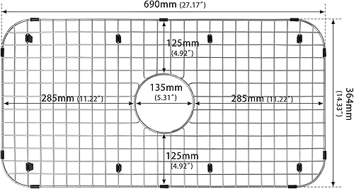 Miniatura 2 de Protectores de fregadero para fregadero de cocina, tamaño de rejilla de fregadero 27 1316 x 14 516 pulgadas, rejilla de fregadero de acero
