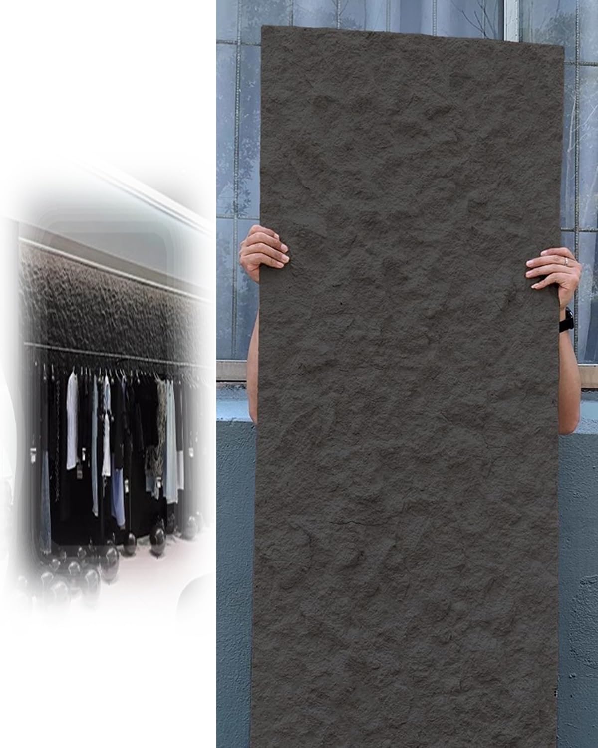 Panneaux muraux en pierre 3D pour rénover un mur de salon