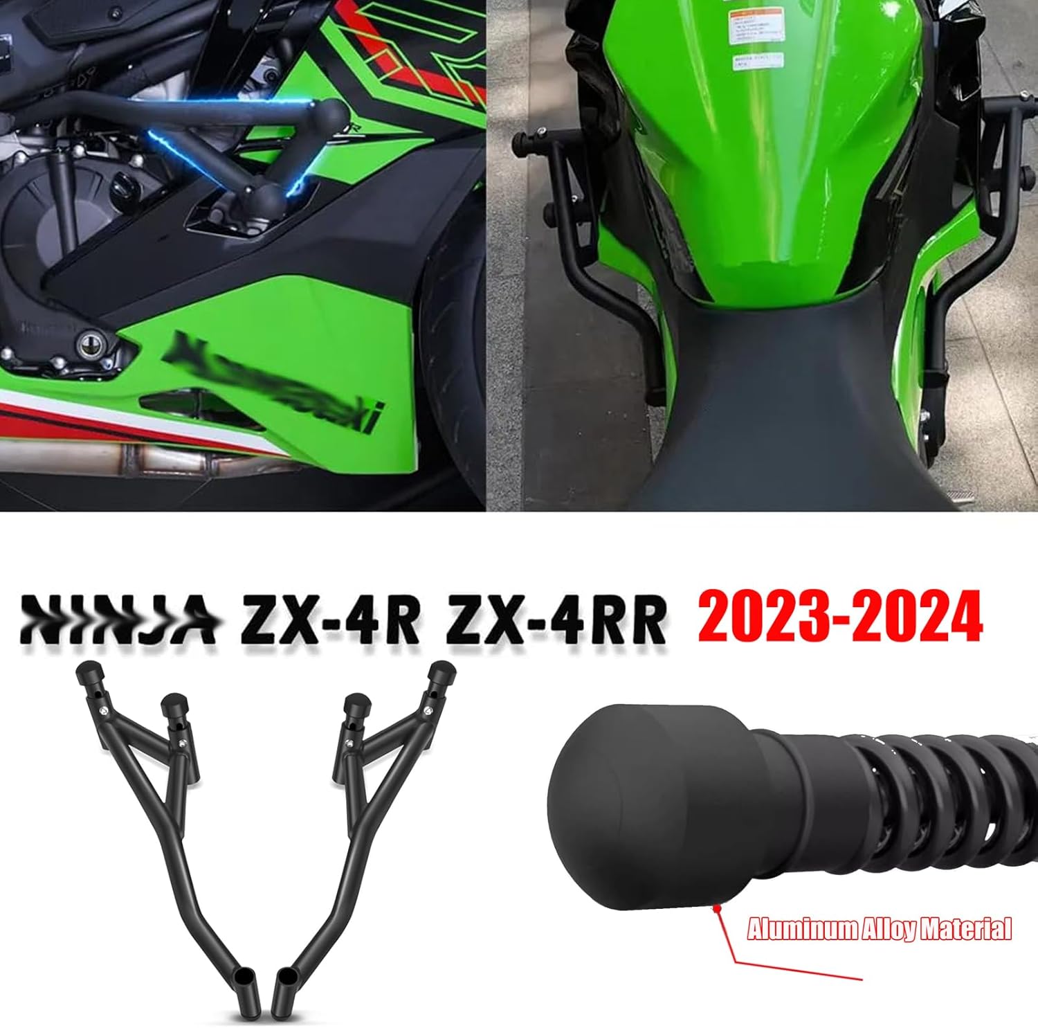 for Ninja ZX-4R ZX-4RR ZX4R ZX4RR 2023-2024 Engine Guard Bumper Crash Bar Body Frame Protector Motorcycle Accessories