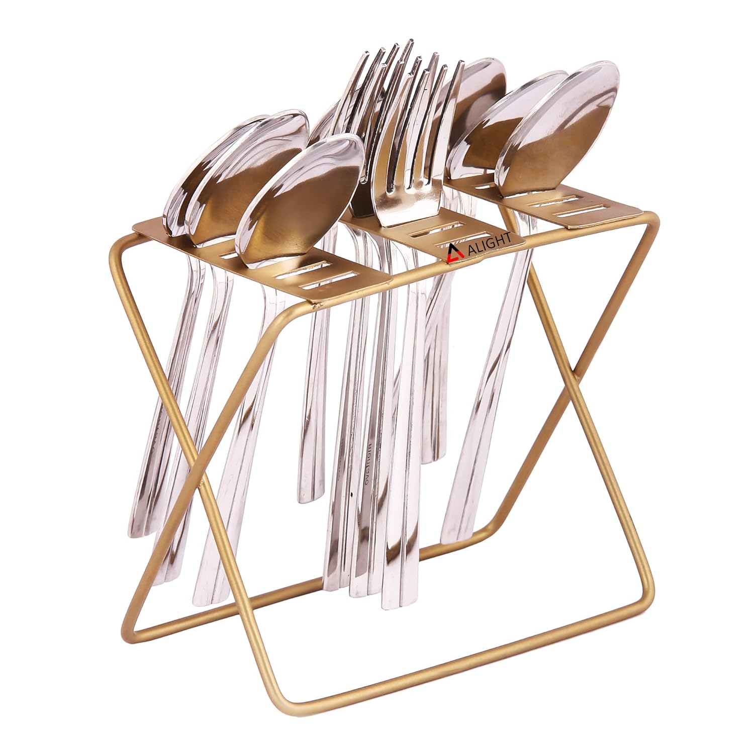 ALIGHT Spoon Holder Stand Stainless Steel Cutlery Stand for Kitchen and