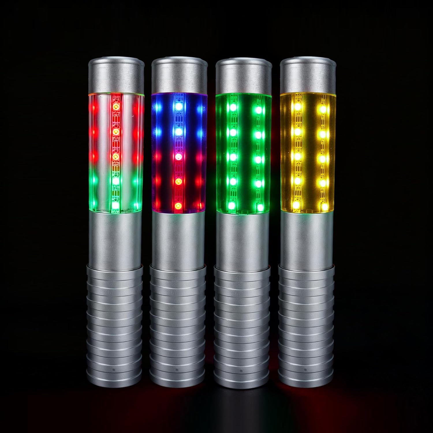 4pcs LED Bottle Service Lights Strobe Baton Rechargeable Strobe Lights for Champagne Suitable for Club Bar Party Wedding Luminous Stick