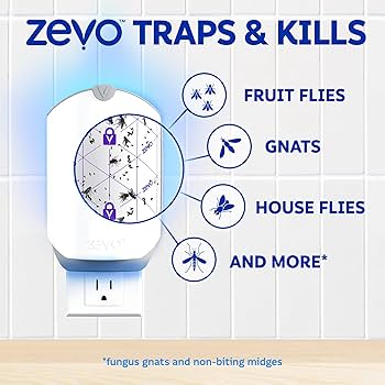 Amazon.com : Zevo 4 Flying Insect Traps & 4 Cartridges - Plug In