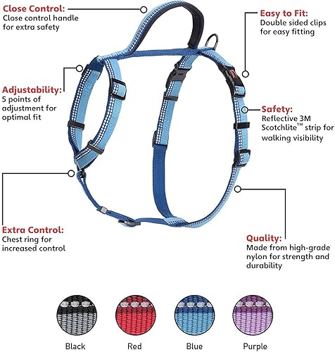 Miniatura 11 de HALTI Arnés para caminar, arnés ligero para perro con asa, reflectante y ajustable, ideal para paseos de cachorros, adecuado para perros pequeños