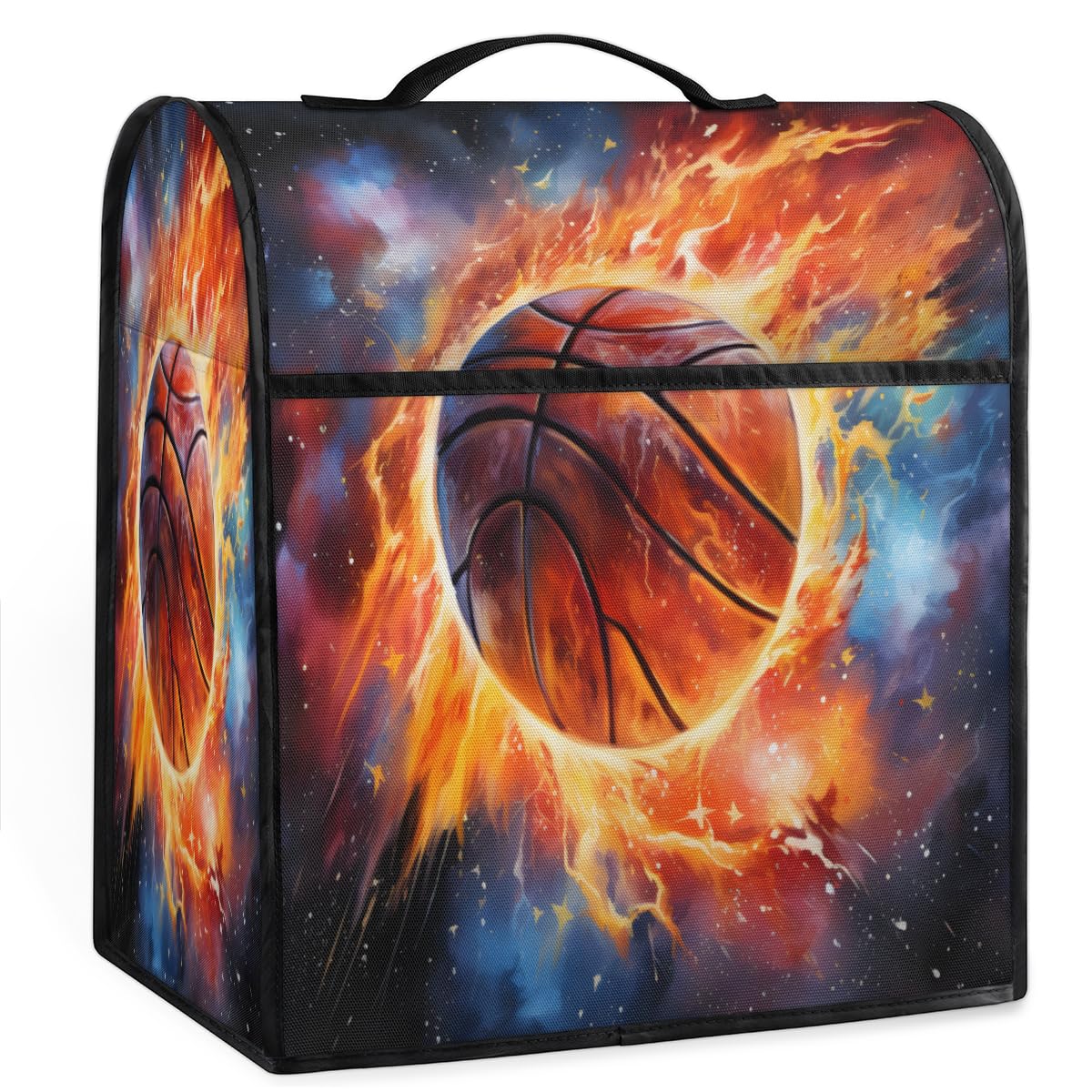 Coffee Maker Cover Galaxy Basketball Kitchen Appliance Covers Small Appliance Covers Blender Cover Juicer Cover Dust Covers for Kitchen Appliances with Top Handle and Pockets,Washable,C209