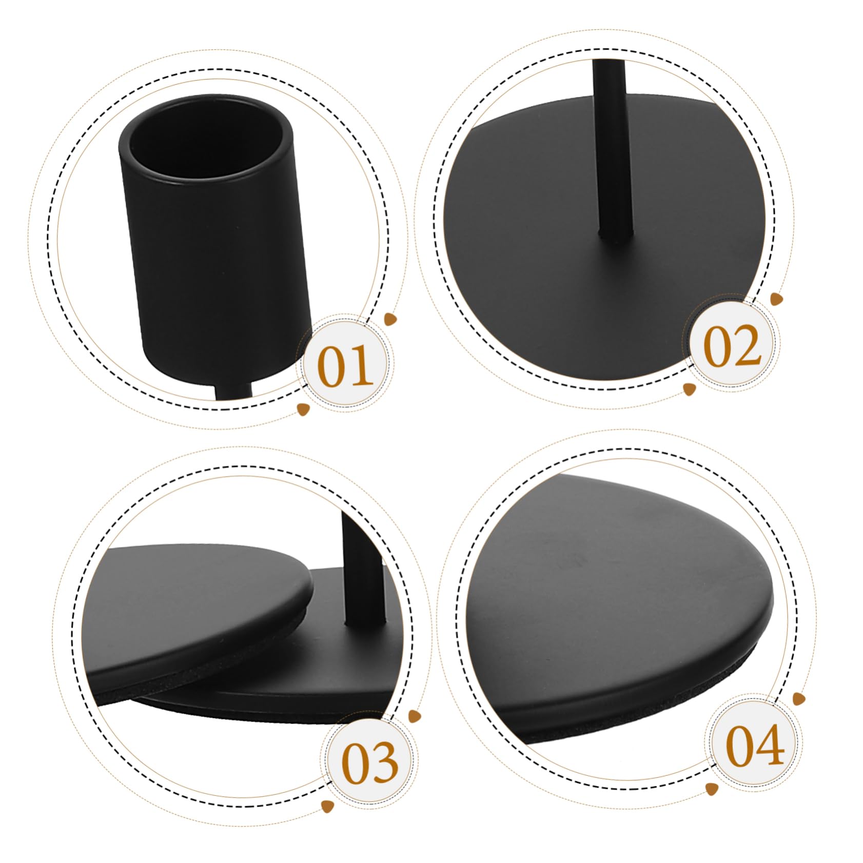 TOPBATHY Candeliere in Metallo Nero, Stile Europeo, 5 Pezzi, Ferro Robusto per Centrotavola Moderno, Decorazione Hotel e Matrimonio, Elegante e Durevole