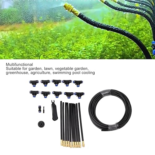 Miniatura 3 de Kit de sistema de riego de tierra para áreas grandes con boquilla flexible ajustable de 360°, kit de sistema de riego de jardín con manguera de 32.8