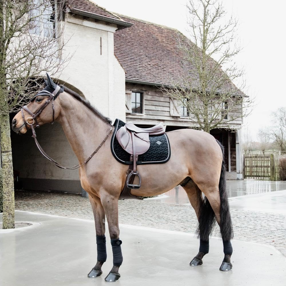 Tapis de selle FULL - Noir - Velours - Saut d'obstacles