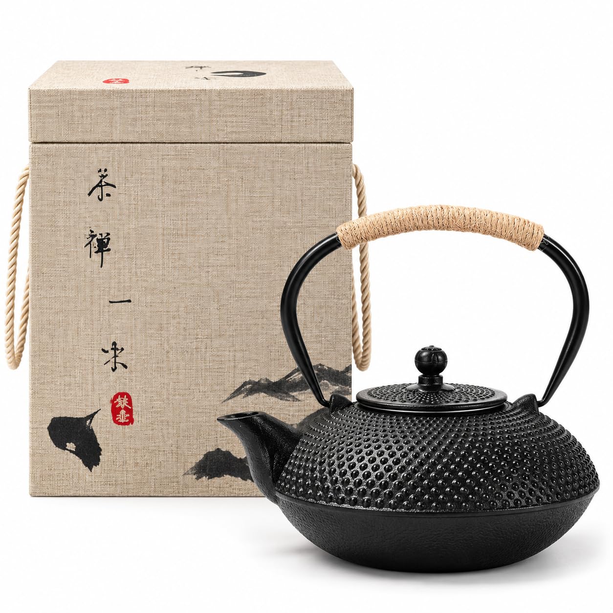 Amazon | Qoexio 鉄瓶 南部鉄器 800ML 急須 IH対応 鉄びん やかん
