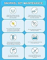 Vista 8 de Greatever - Set de esnórquel seco, visión panorámica ancha, máscara de buceo anti vaho, equipo profesional de esnórquel