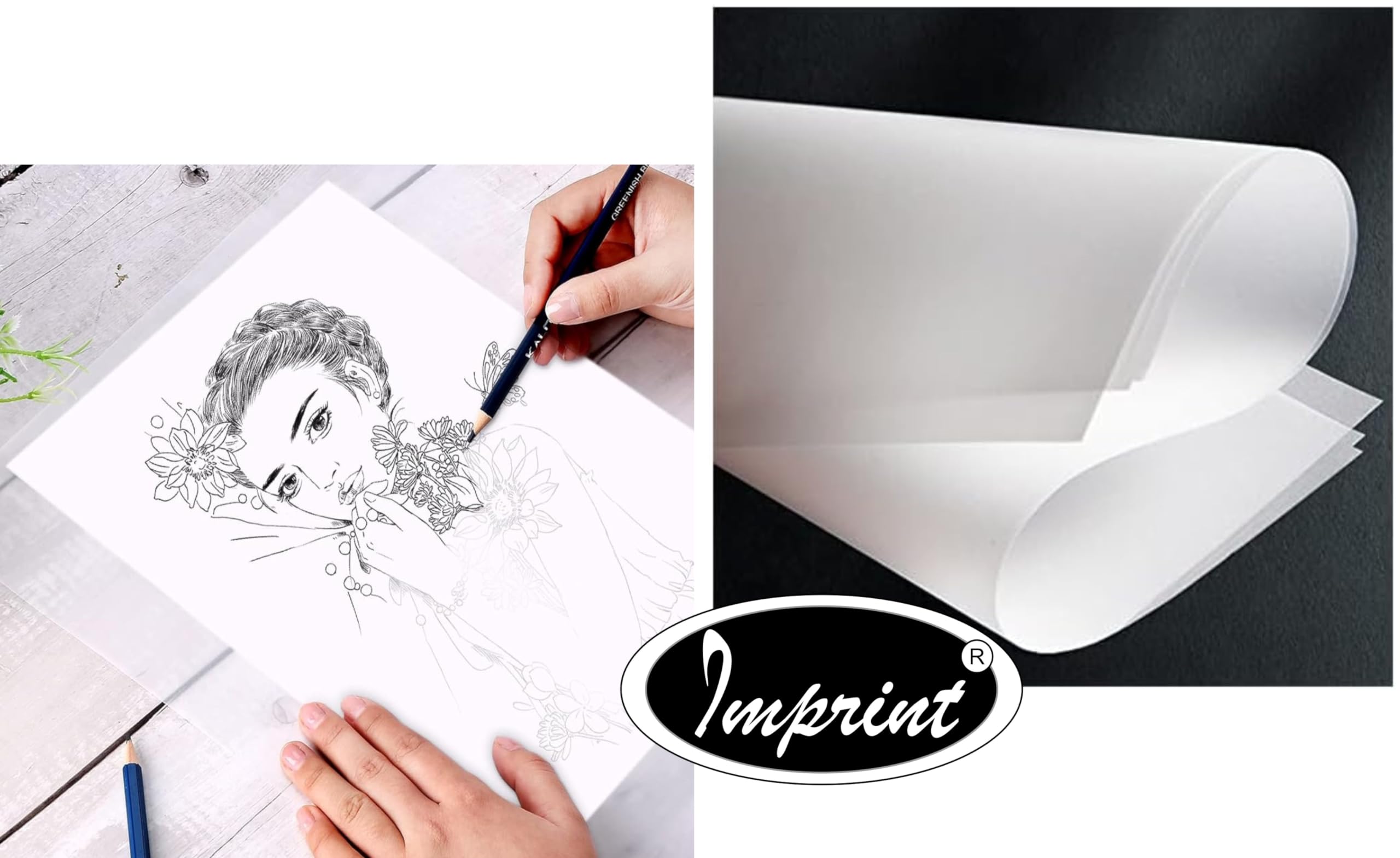 IMPRINT A3 tracing Paper 25 Sheets, Smooth and Translucent, Ideal for Tracings, Drawing, Printing 4