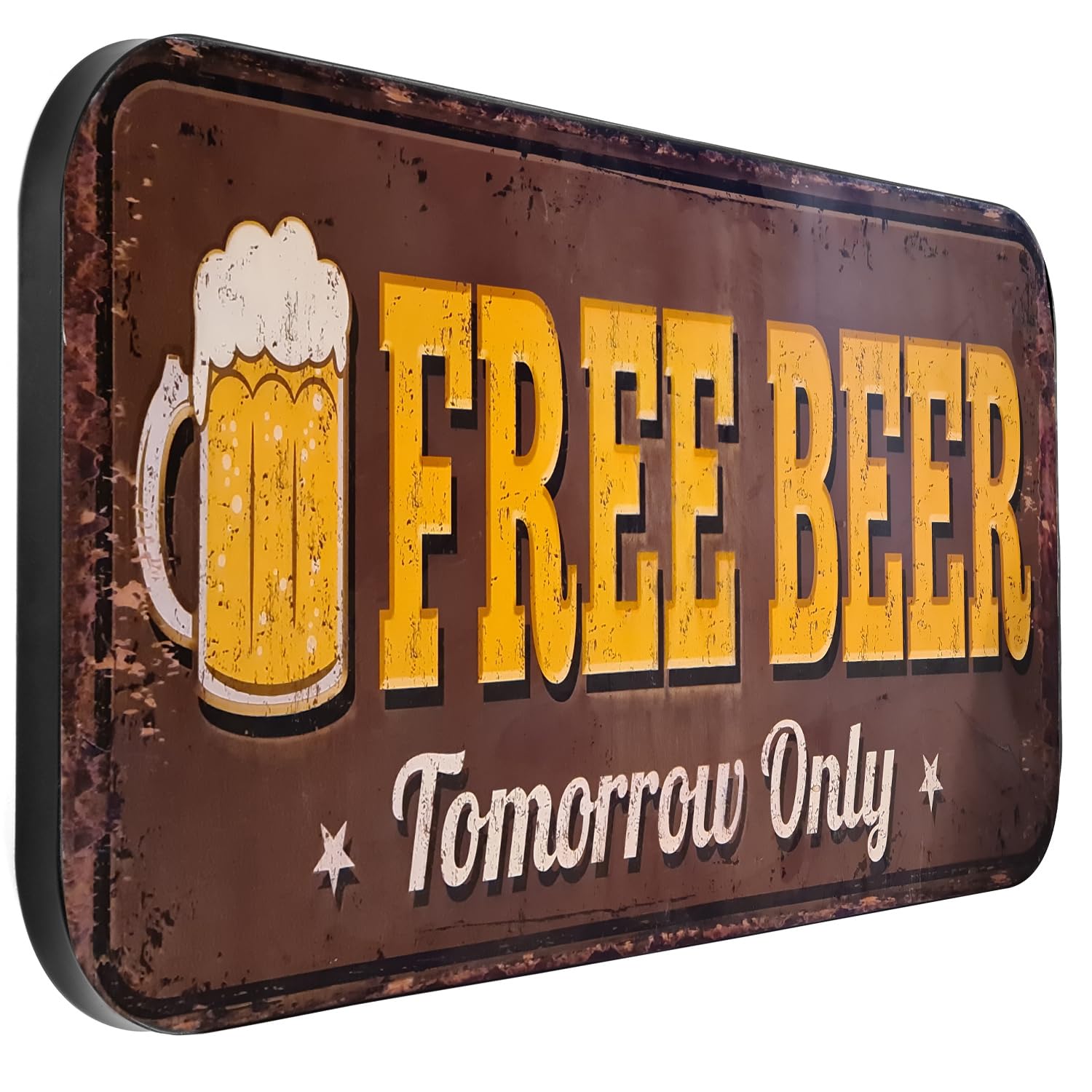 Moritz Targa in metallo XXL Free Beer Birra 100 x 46,5 Vintage Retro Nostalgia Metallo Decorazione Targa in Metallo Targa