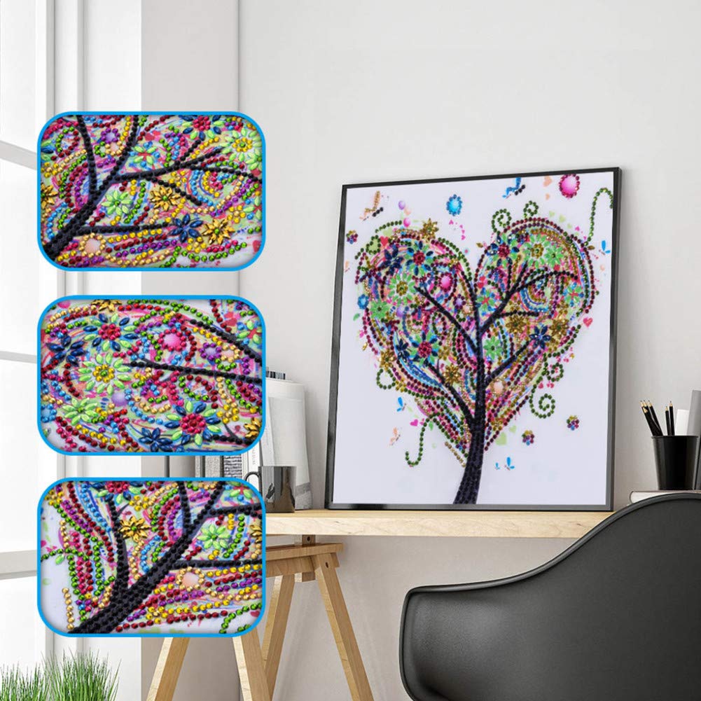 Cuaderno 5D De Bricolaje Con Pintura De Diamantes, Cubierta De Flores Rojas Punto De Cruz De Cristal Kits De Diamantes Con Forma Especial