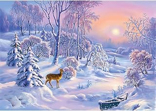 5D Diamond Painting Kits, Deer Winter Snow La...,