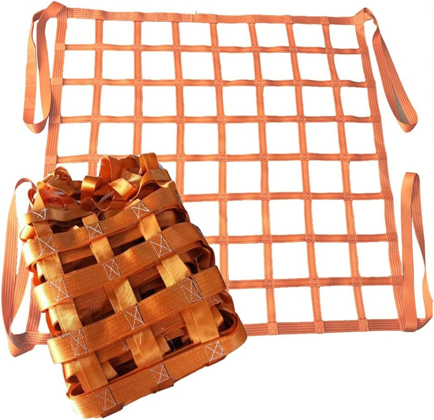 Filet de levage de charge en nylon 2x2m élingue haute résistance 2t