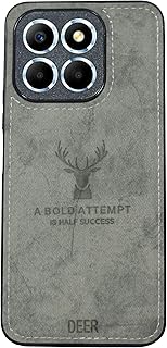 جراب حماية رقمي مقاوم للأوساخ ومضاد للصدمات وللبصمات للهيكل بالكامل وناعم الملمس من نسيج منقوش من البولي يوريثين المقاوم للحرارة متوافق مع موبايل هونر X6b (رمادي)