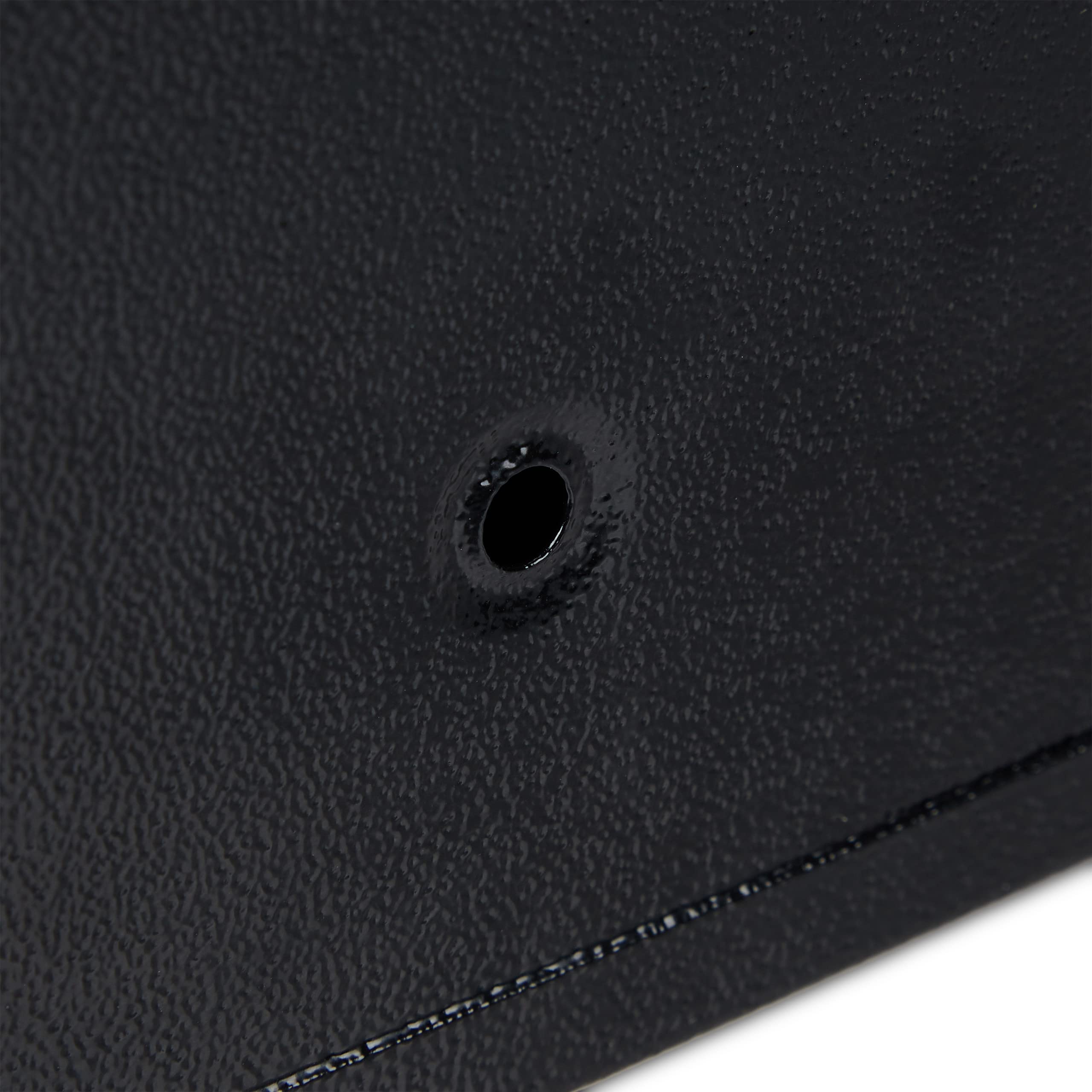 Relaxdays Buzón Pared Vertical, Placa para Nombre, Metálico, 2 Llaves, de Exterior, 26,5 x 19 x 6,5 cm, Estrecho, Negro