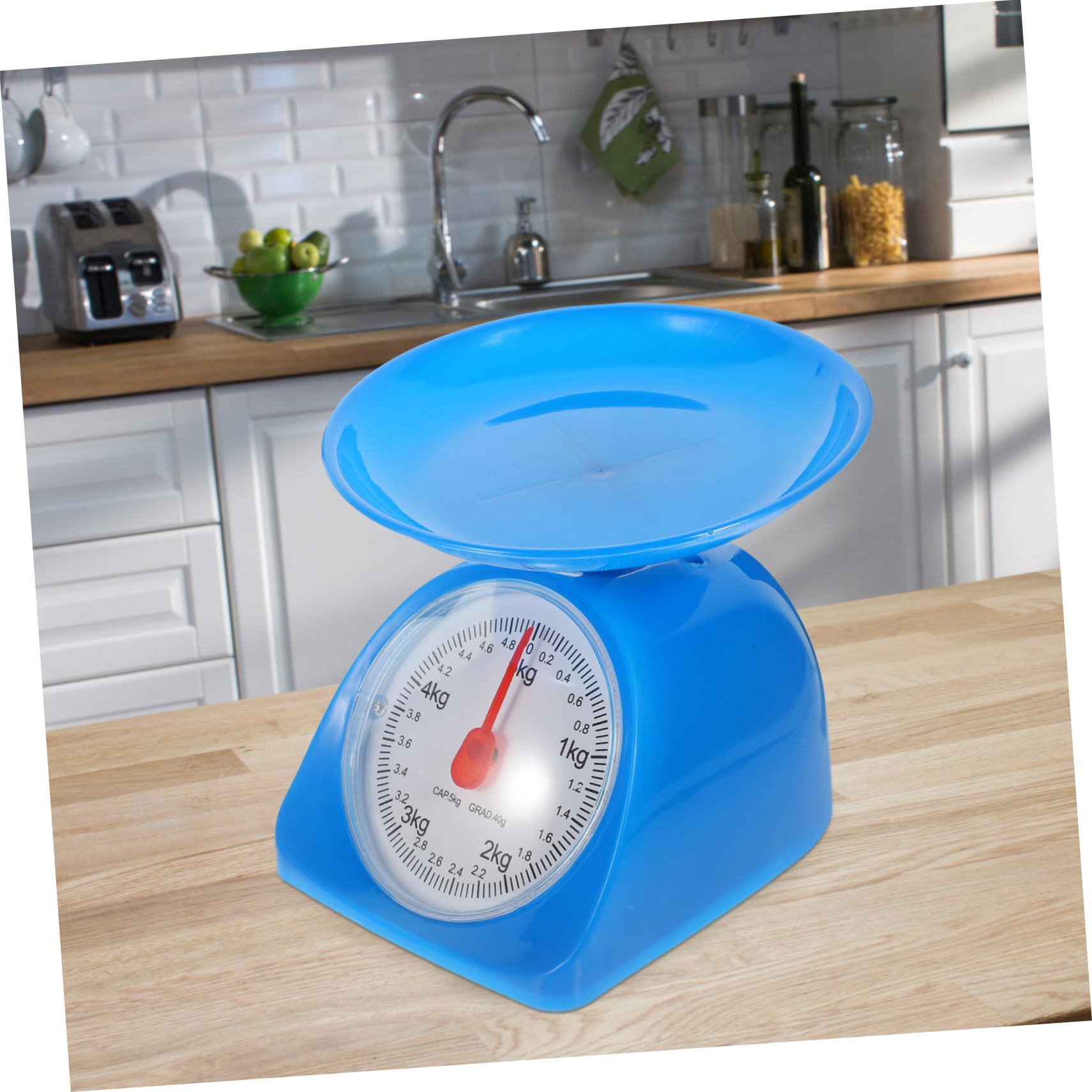 Báscula Digital y Portátil Multifunción Diseño Creativo de Cocina Color Aleatorio y Material Abs, Fácil de Leer Oscuridad para Pesar Alimentos hasta 5kg