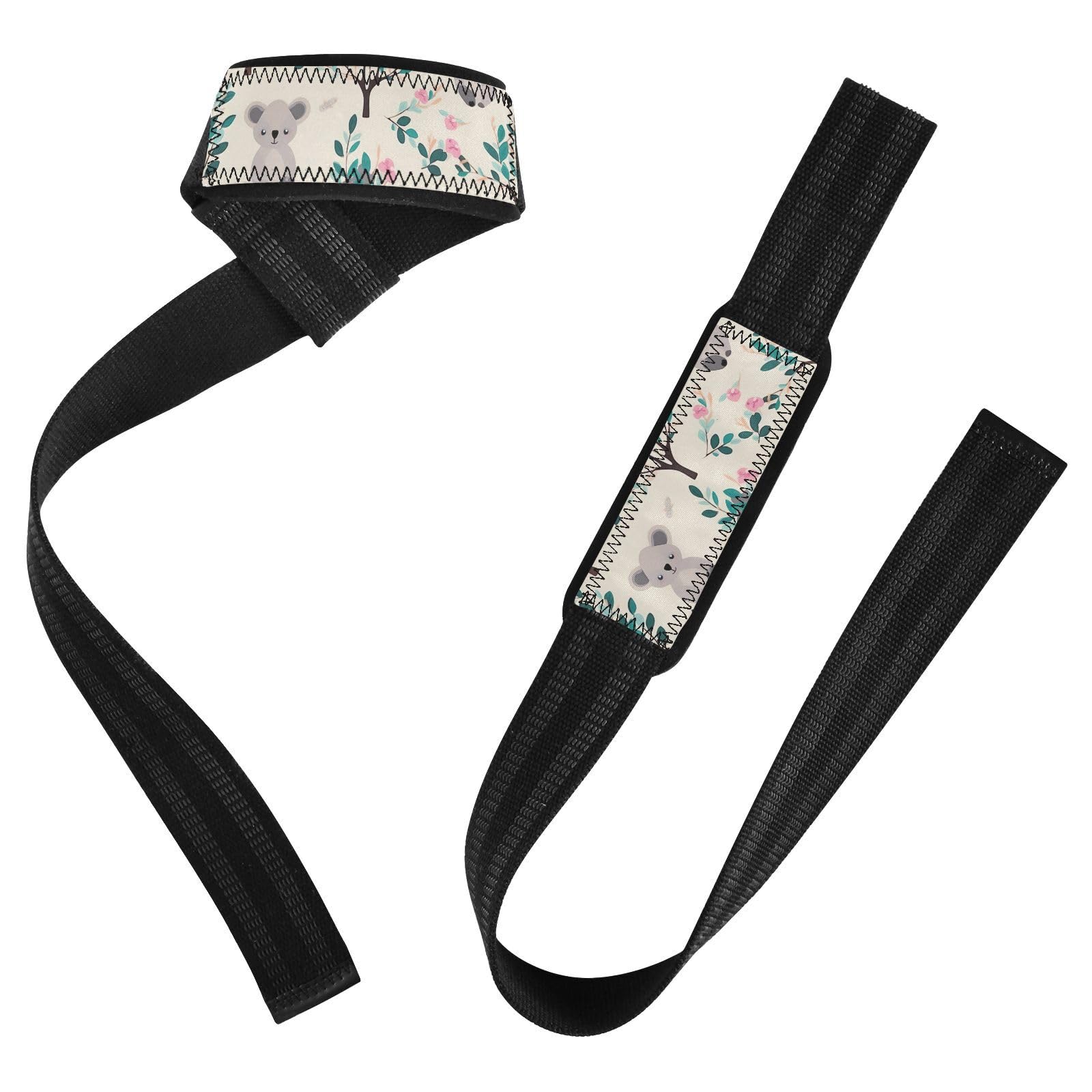 Nander Cute Koala Wrist Straps for Weightlifting,Lifting Straps with Neoprene Cushioned Wrist Padded and Anti-Skid Silicone for Strength Training,Bodybuilding,Deadlifting