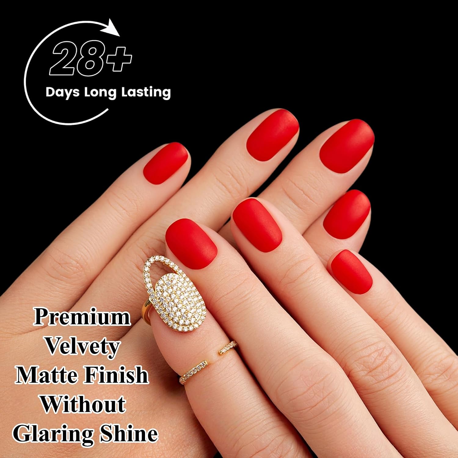 YTD Likomey Bright Red Gel Nail Polish,15ml Vibrant Red UV Color Varnish,0.5 Fl Oz CS372 image 5