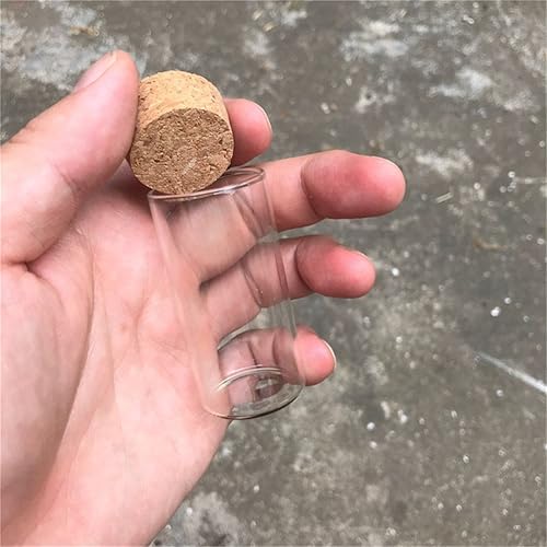 Miniatura 4 de Tubo de vidrio de 0.7 fl oz con corcho de madera, vial de vidrio transparente de 20 cc, frasco, botellas de tubo de corcho, 12 unidades (12, 0.7 fl