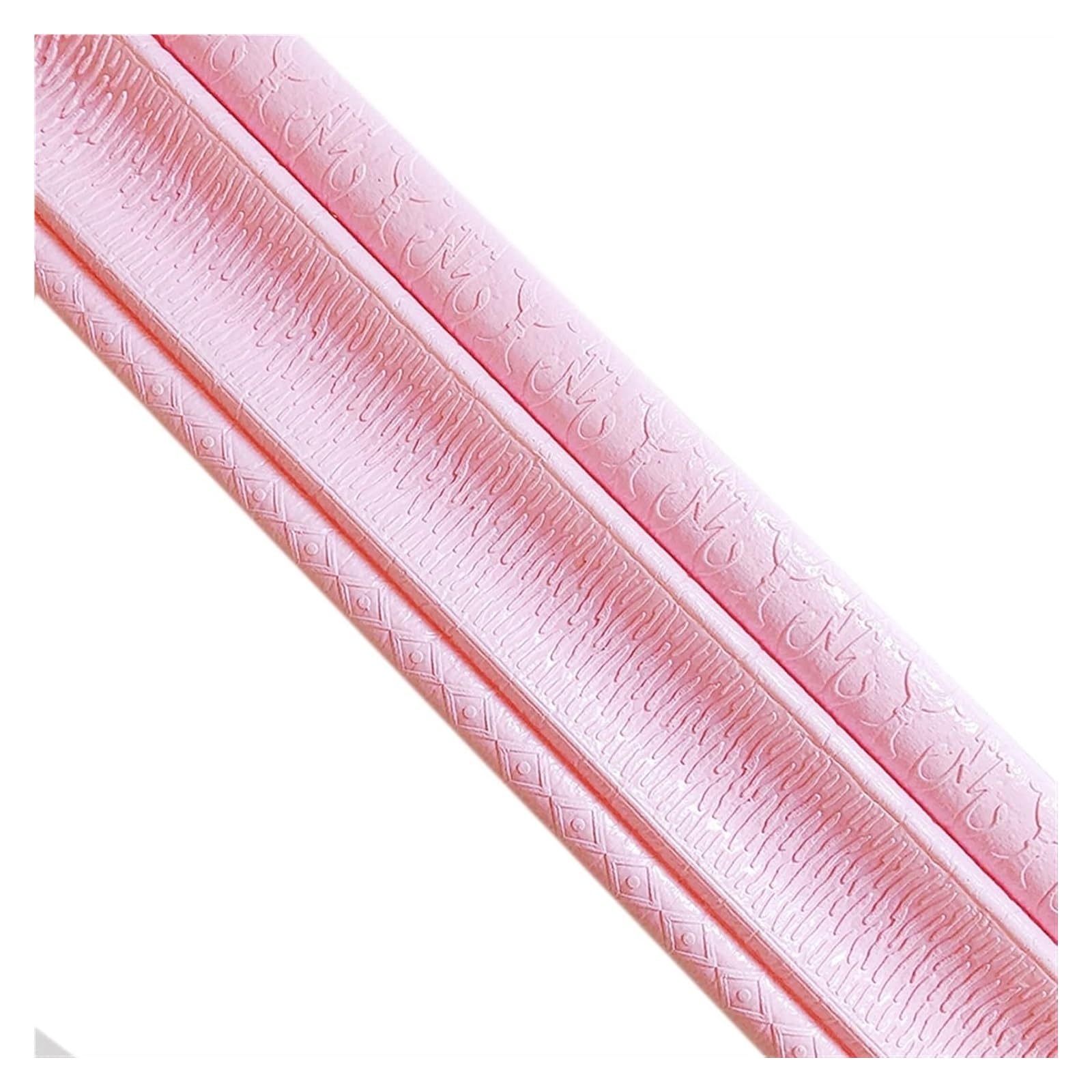 KFGISD, 15ft Wallpaper Wall Panels Peel Off and Stick for Bathroom/Living Room Ceiling Border Door Frame Waist Line,Wallpaper Borders(Roze)