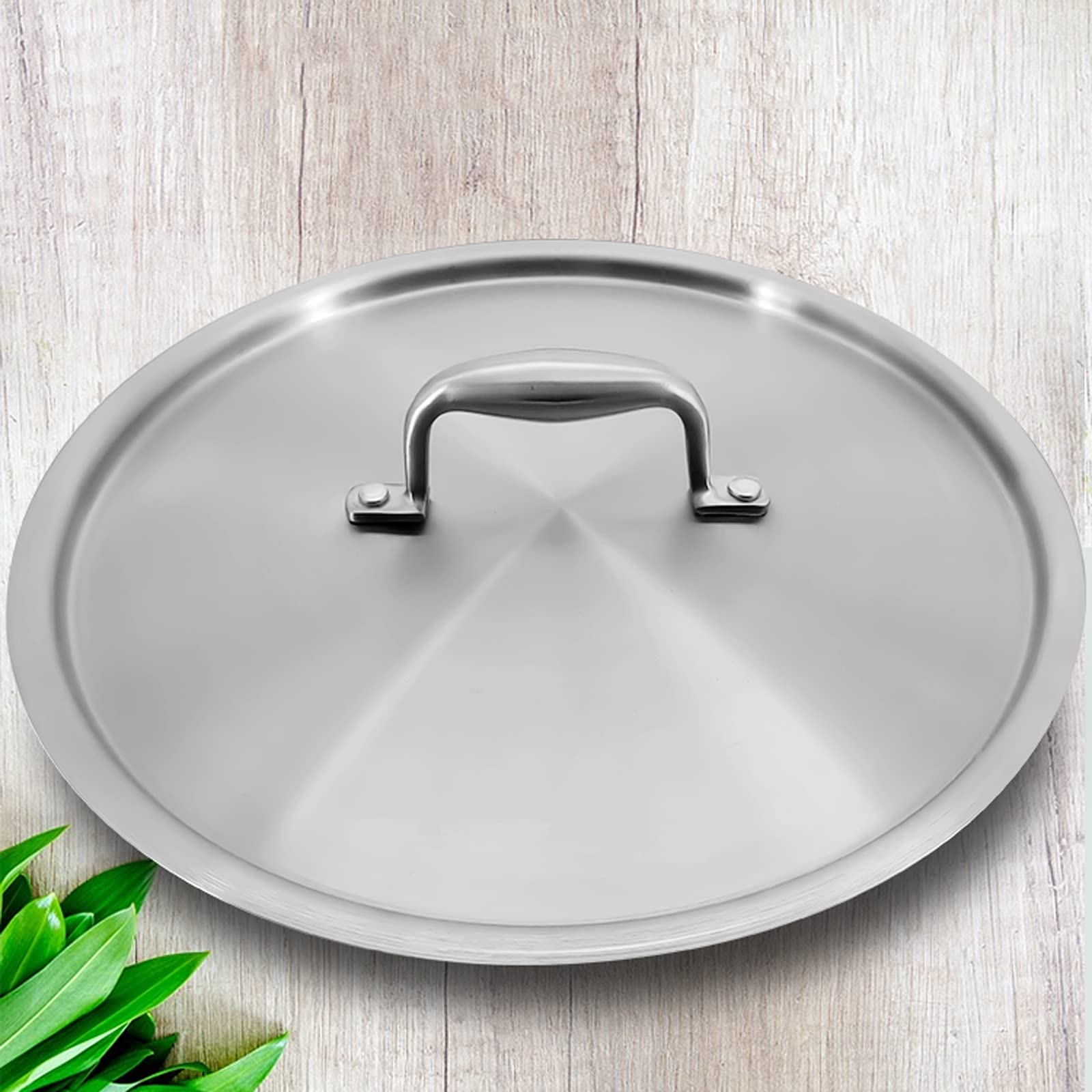 Pan deksel roestvrij staal universeel deksel multifunctioneel rond potdeksel verdikte pandeksel biefstuk deksel met handvat voor pannen, potten en koekenpannen glazen deksel (maat: 18cm
